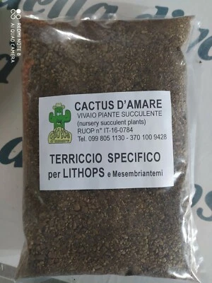 VIVAIO CACTUS D'AMARE TERRICCIO SPECIFICO PROFESSIONALE PER LITHOPS 5KG PIANTE GRASSE CACTUS NO AGAVE