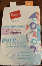 Hanes Premium Girls 5pk Comfort Hipster - Size 8