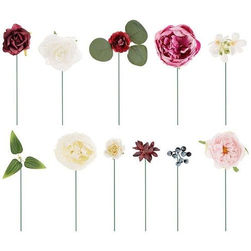 DIY FLOWER BOX - ROSE, PEONY, BERRY - RED - ARTIFICIAL, WEDDING, CRAFT PROJECT - Picture 3 of 5