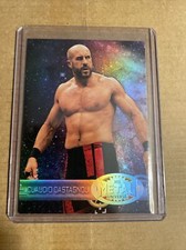 Claudio Castagnoli 2022 AEW Metal Universe 97-98 Retro Insert Wrestling Card