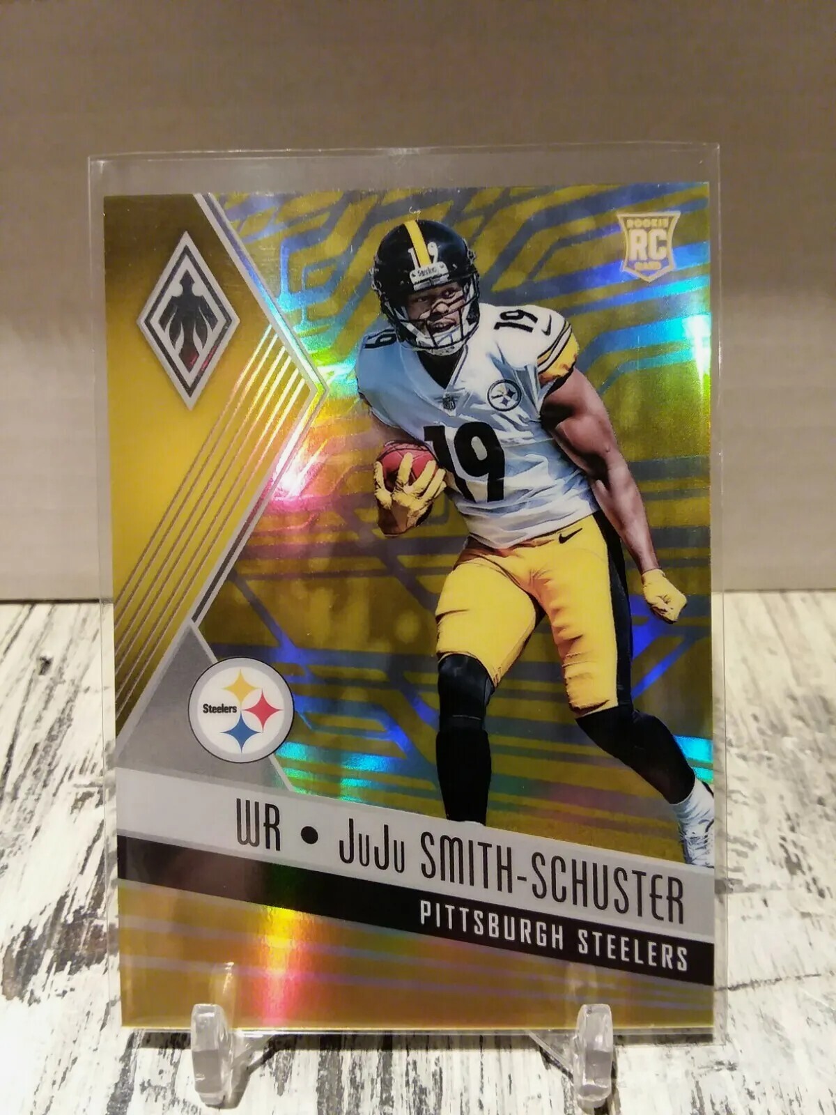 2017 Panini Phoenix JuJu Smith Schuster Yellow Prizm ROOKIE Refractor 22/75 RC