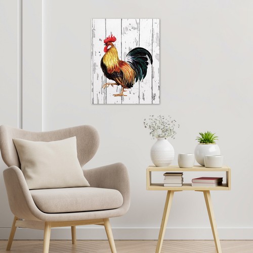 Vintage Farm Animal Rooster Abstract Wall Art for Bathroom Living Room Bedroom - Picture 18 of 22