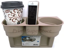 2 Cup Holder Drink Beverage Seat wedge Car Truck RV 1 Tan /Brown Universal Mount