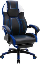 Gaming Stuhl 120kg belastbar schwarz/blau Zockersessel Gamer Bürostuhl Drehstuhl