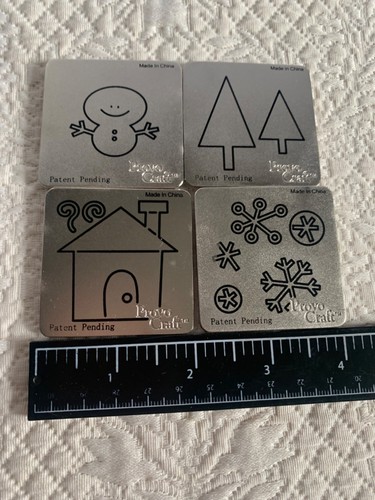 Cricut Cuttlebug Winter scene metal die set of 4 - Picture 11 of 12