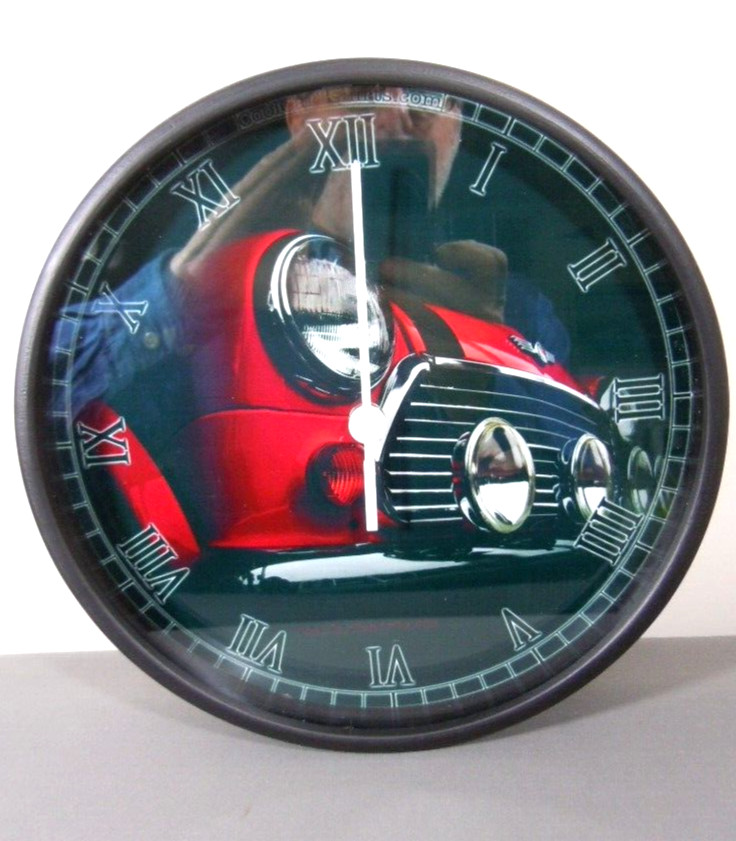 Classic Mini Cooper Wall Clock-10" New