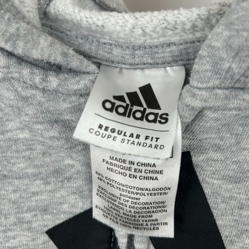 Adidas Full Zip Hoodie Gray with Black Logo Toddler Size 3T Outdoor Kids - Picture 9 of 12