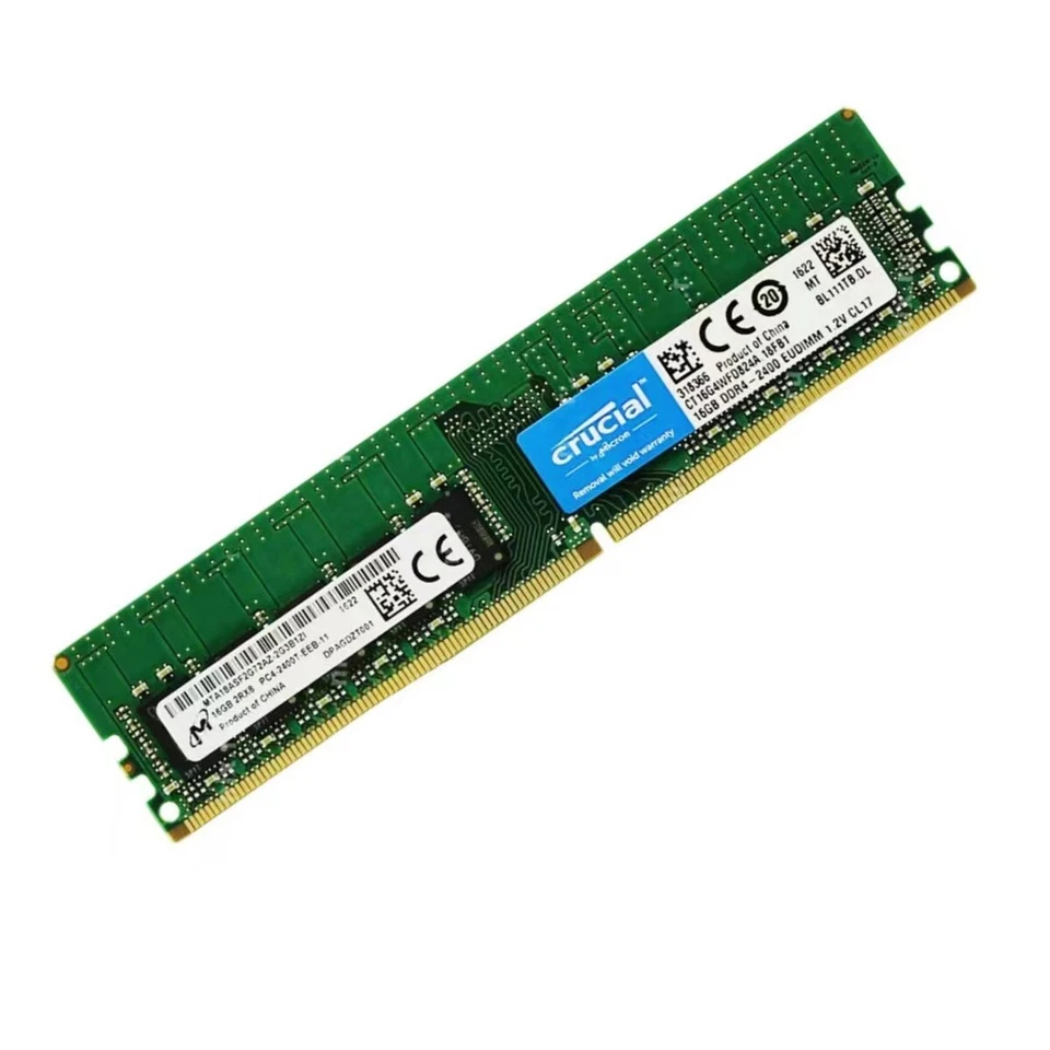 Crucial 64GB (4X16GB) DDR4 2400MHz PC4-19200 ECC UDIMM Memory Ram CT16G4WFD824A - Image 4 of 4