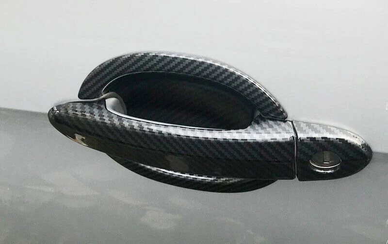 Cubierta exterior del cuenco de la puerta exterior para Volkswagen Tiguan 2010-16 ABS fibra de carbono Foto 4 de 4