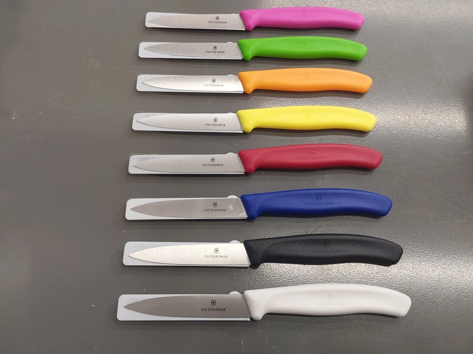 VICTORINOX Swiss Made 3-1/4 Inch Blade Kitchen Paring Knife- Straight With Point