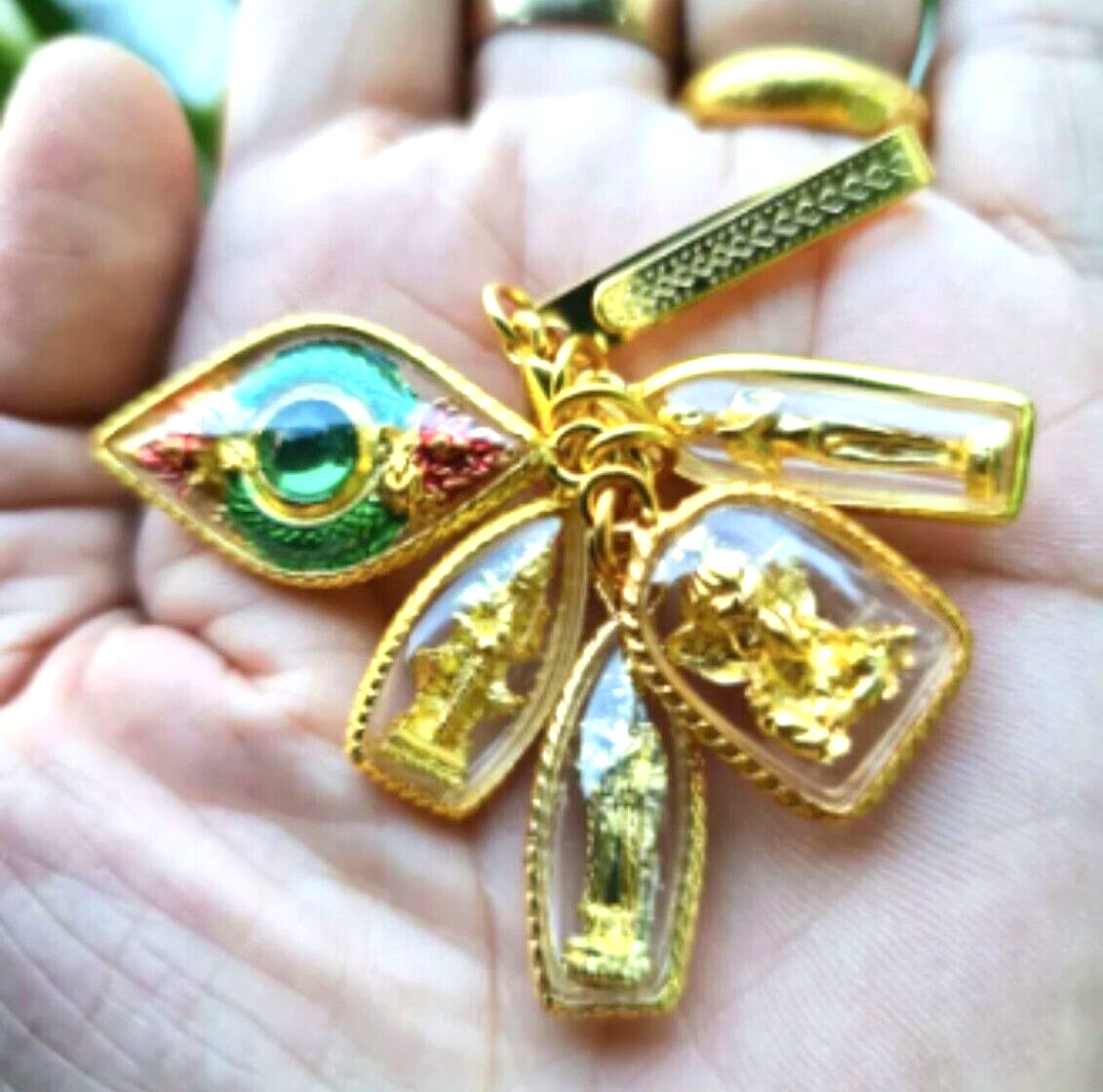 Wessuwan Ganesha Thep Thanjai Naga Infinity Amulet Ai Kai Set Occult ...