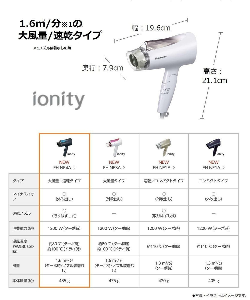 Panasonic Hair Dryer Ionity EH-NE4A-T Brown AC100V New in Box | eBay