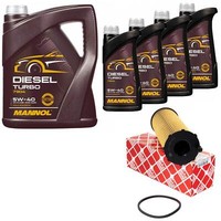 MotoröL Set Mannol Energy Combi Ll 5W-30 9 Liter + ÖLfilter FüR Audi A6 A4 Q7 Vw