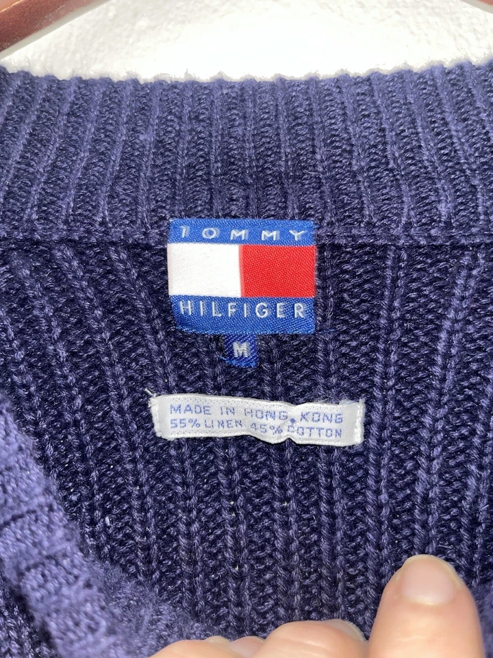 Suéter tejido Tommy Hilfiger vintage talla M/L años 90 Foto 2 de 4
