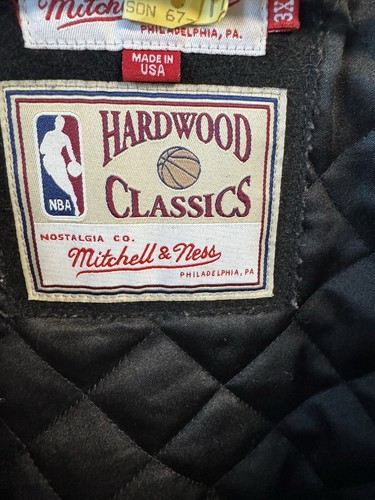 mens mitchell and ness Chicago Bulls Varsity Jacket Wool W/ Leather Sleeve 3xl - Picture 3 of 3