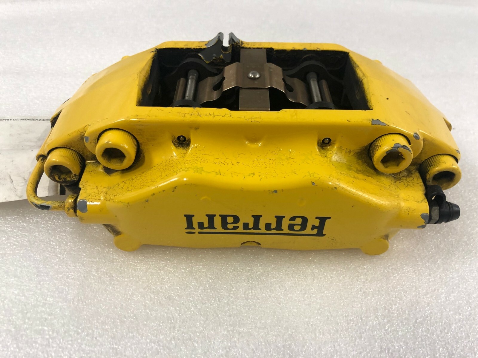 Ferrari F430, Left Rear Brake Caliper, Non CCM, Yellow, Used P/N 228017