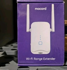 WiFi Range Extender - Macard N300 White High Performance 300Mbps Wireless