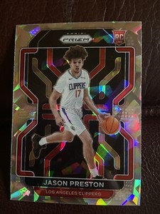 2021-22 Panini Prizm Jason Preston Cracked Ice SP Rookie RC #327 Clippers