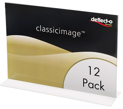Deflecto A5 Querformat Aufsteller Schild Halter 12er Pack - Stall A5 Aufsteller -