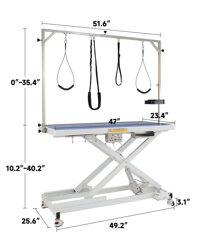 COZ Electric Lift Hydraulic Dog Grooming Table Adjustable Pet Grooming