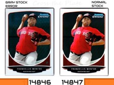 2-2013 BOWMAN CHROME PROSPECTS FRANCELLIS FRANKIE MONTAS YANKEES **STOCK ERROR**