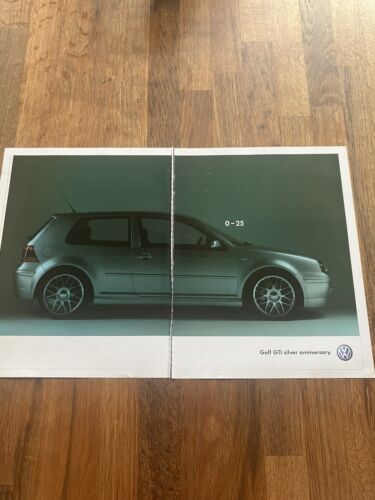 Original Mk4 VW Golf GTi Anniversary Silver Magazine Advert Wall Art Man Cave - Picture 1 of 3