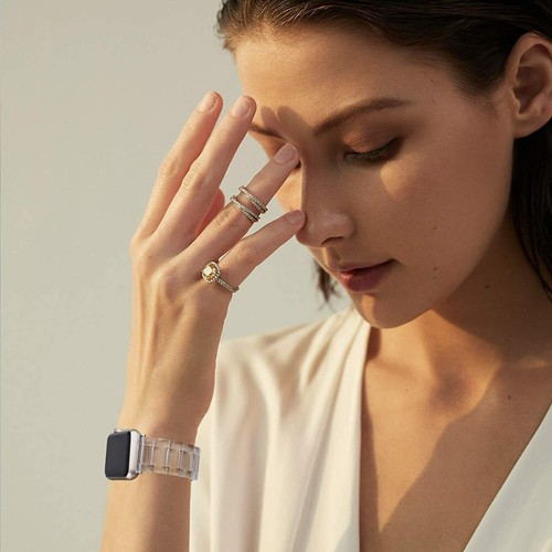 Resin Wrist Strap For Apple Watch SE Series 7 41mm 45mm 6/5/4/3/21SE iWatch Band - Picture 22 of 51