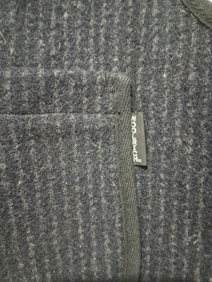 Vintage Woolrich Wool Pinstripe Utility Sport Hunting Vest Pockets Size Medium - Image 3 of 4