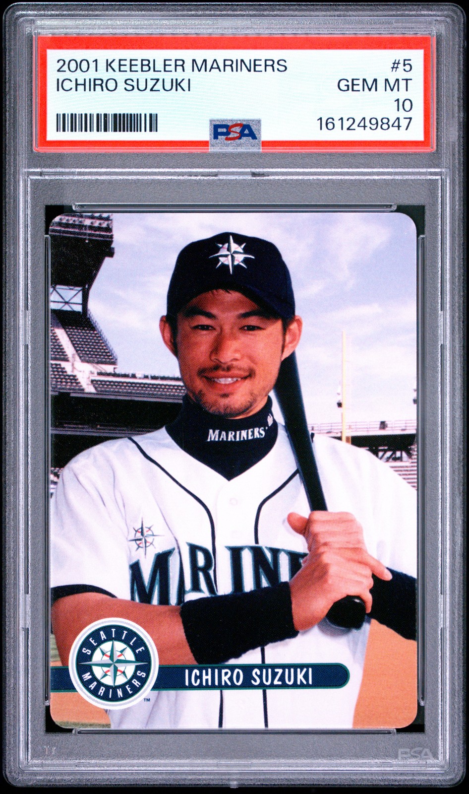 2001 KEEBLER MARINERS #5 ICHIRO SUZUKI ROOKIE RC PSA 10
