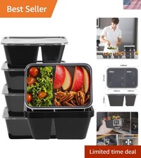 Durable 32oz Portion Control Meal Prep Containers - Perfect for On-the-Go Meals