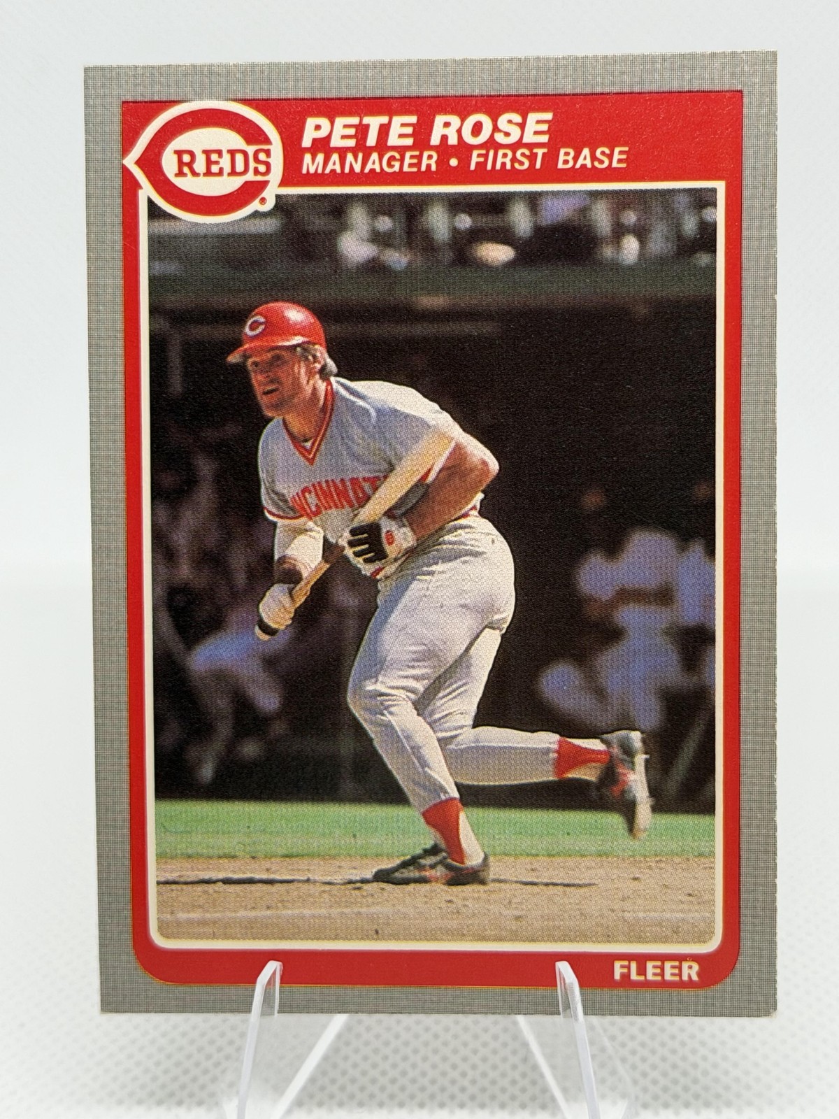 1985 Fleer Pete Rose #550 Cincinnati Reds