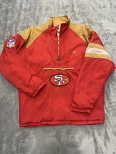 Vintage NFL San Francisco 49ers Apex One Jacket Size Large/Medium Red & Gold