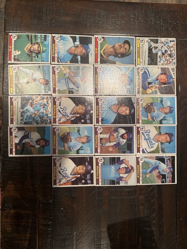1979 Topps Baseball Lou Whitaker and Mostly Kansas City Royals Players