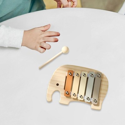 5 Noten Holz Xylophon Schlaginstrument Farbwahrnehmung mit Holzhammer fein