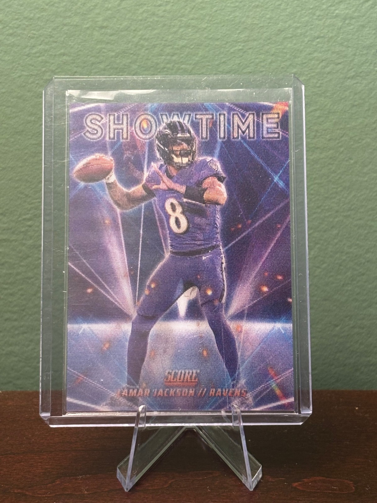 Lamar Jackson 2025 Panini Score Showtime CASE HIT SSP 3D Lenticular Ravens 
