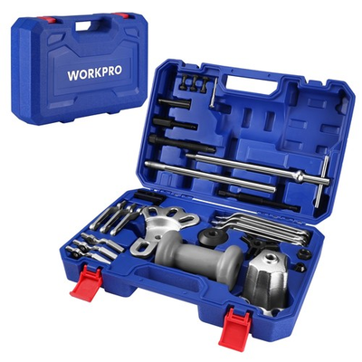 #ad WORKPRO 27PC 9 Way Slide Hammer Puller Set Bearing Puller Wheel Hub Removal Tool $79.99