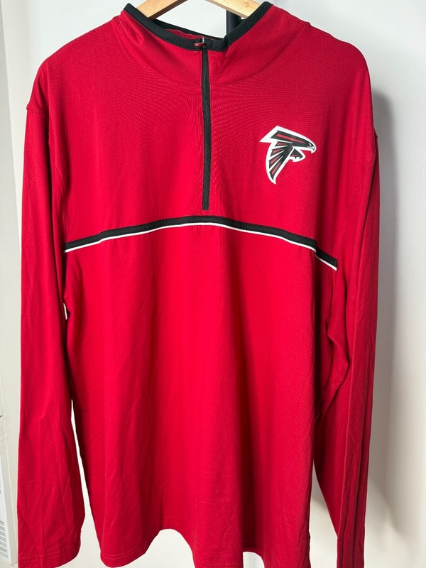 NEW NFL TEAM APPAREL ATLANTA FALCONS QUARTER-ZIP SHIRT, 2XL