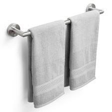 Brushed Nickel Bath Towel Bar 18 Inch Bathroom Towel Rack Wall Mounted Towel ...