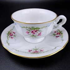 Fürstenberg Porzellan Mokkatasse + Untertasse  Serie Anna Carina Dekor Tina