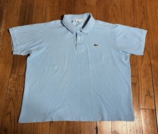 Lacoste Polo Shirt Men 100 Cotton Classic Fit Light Blue Preppy Authentic