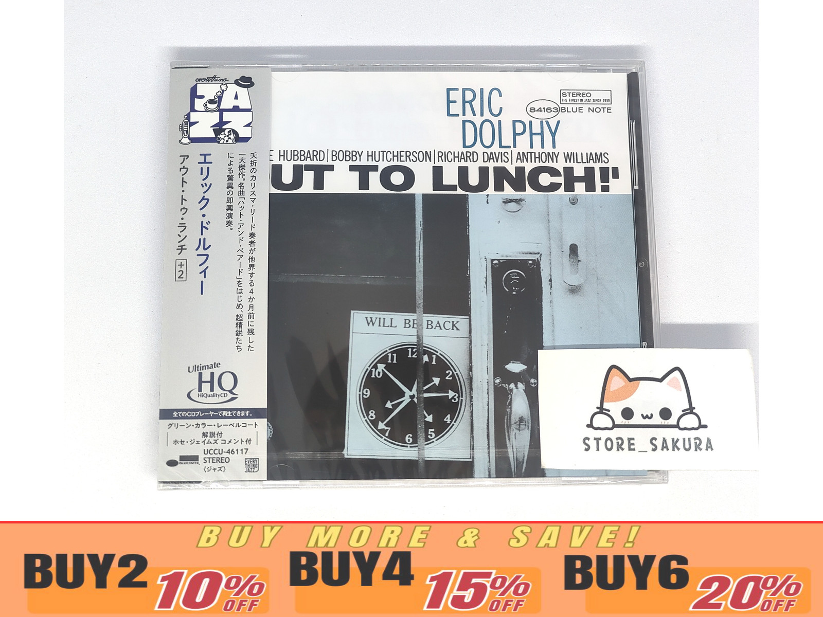 Eric Dolphy Out To Lunch UHQ with Bonus Track From Japan CD 7tracks OBI