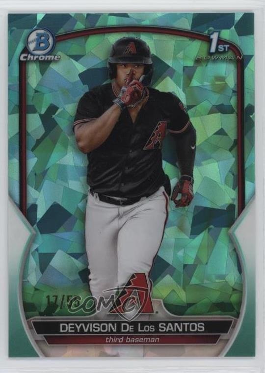 2023 Bowman Sapphire Edition Aqua 17/55 Deyvison De Los Santos #BCP-116 6lr