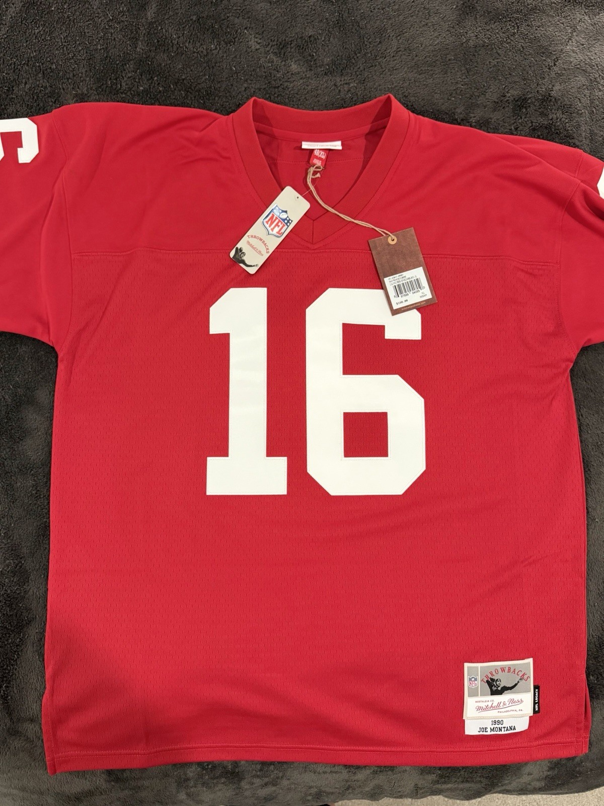 JOE MONTANA  SAN FRANCISCO 49ERS Mitchell & Ness NFL LEGACY JERSEY Stitched XL