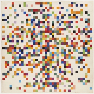 Spectrum Colors Arranged by Chance II - 40x50 Inch Rolled Canvas Wall Art Print