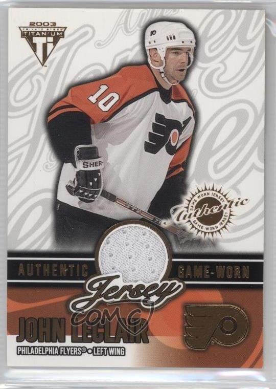 2002 Pacific Private Stock Titanium Authentic Game-Worn Jerseys John LeClair 0v1