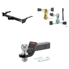 CURT Trailer Tow Hitch Package With 2in Receiver, Wiring, 45036 Ball Mount 13053