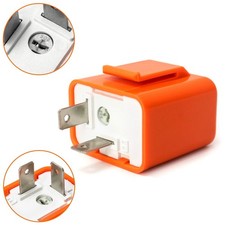 QWORK 2-Pin Electronic Turn Signal Flasher Relay Fix Motorcycle Turn Signal Adju