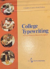 College Typewriting : Complete Course - Wanous, Duncan, Warner (1980, Hardcover) thumbnail