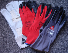 4 PAAR  Arbeitshandschuhe  Leder  Rindspalt  Schutzhandschuhe Montage Gr 9  NEU