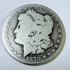1879-CC Morgan Silver Dollar. 90% SILVER, AG ABOUT GOOD CONDITION #9435